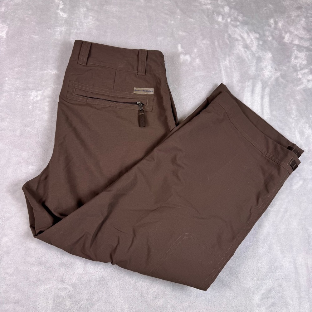 Royal Robbins Global Traveler Brown Nylon Hiking Pants Women 10 UPF 40+ Teflon